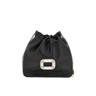 Roger Vivier/RV女包Pilgrim饰扣皮革手袋手提包