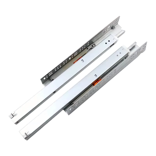 二节隐藏反弹滑轨二节托底隐藏式导轨反弹缓冲轨道滑道橱柜滑轨