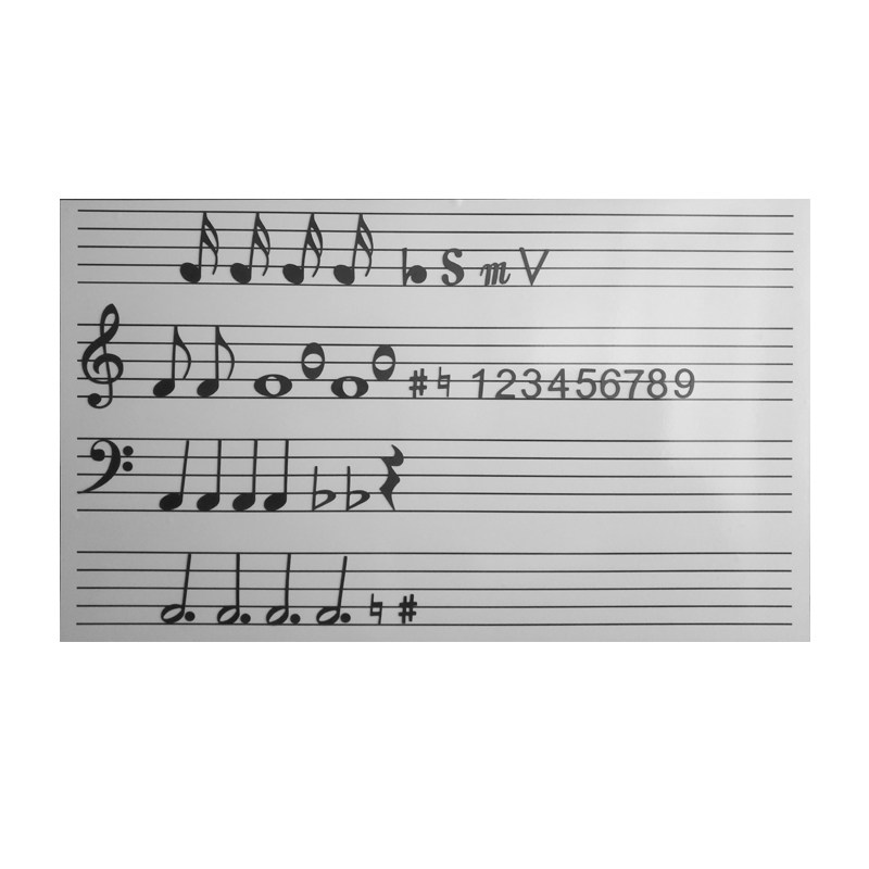 五线谱白板磁性贴彩色音符磁吸
