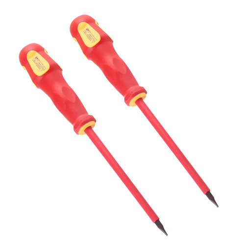 钢盾绝缘一字螺丝刀耐10000v高压电工专用工具VED螺丝批平口起子