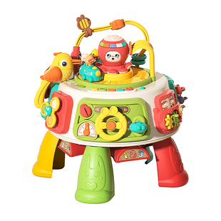 宝宝多功能蒙氏早教益智游戏桌1-3岁学习桌玩具婴儿6个月8忙碌桌9