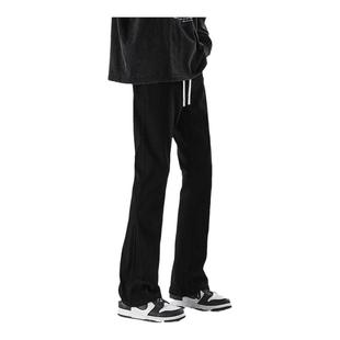 NG真维斯微喇牛仔裤男士2026新款美式高街抽绳显瘦休闲百搭长裤子