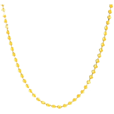 金至尊蹦迪珠黄金项链女 足金999颈链素链金链子锁骨链礼物送女友