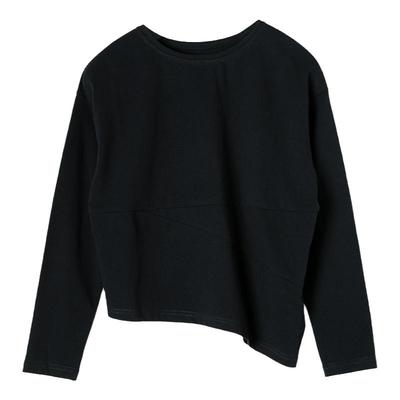 因为长袖百搭纯色简约T恤