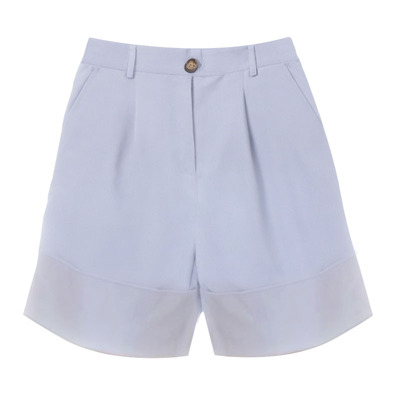 空气蓝高腰显瘦休闲短裤