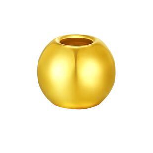 赛菲尔黄金首饰3D硬金转运珠足金路路通古法圆珠子DIY串珠送女友