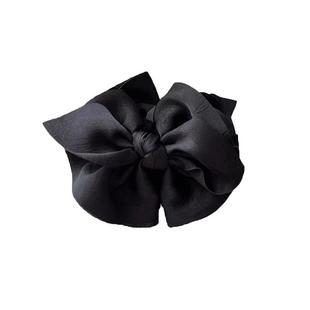 法式高级感气质蝴蝶结抓夹女大号百搭时尚显头脸小盘发鲨鱼夹发饰