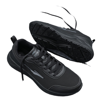 鸿星尔克跑步鞋男皮面保暖运动鞋