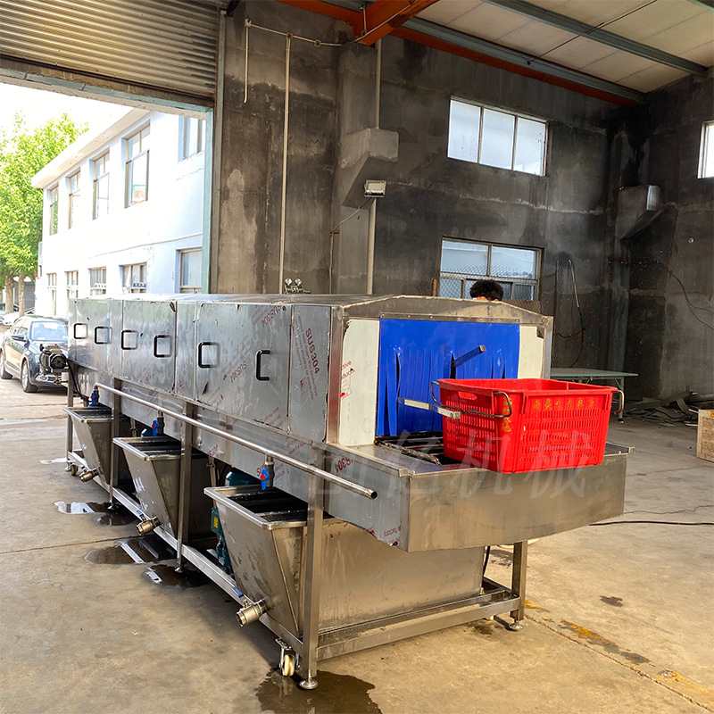 商用洗筐机 大型高压喷淋塑料箱清洗机 蒸汽周转框清洗风干流水线