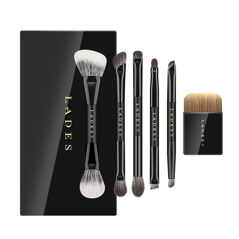 LADES/蓝蒂丝三室一厅11支双头便携化妆刷套盒粉底点彩铺色眼影刷 LADES/蓝蒂丝三室一厅11支双头便携化妆刷套盒粉底点彩铺色眼影刷
