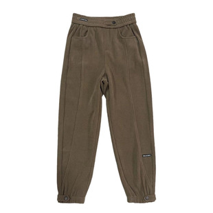 雪尼尔休闲裤女2023秋冬季宽松显瘦束脚哈伦裤高腰百搭小脚萝卜裤