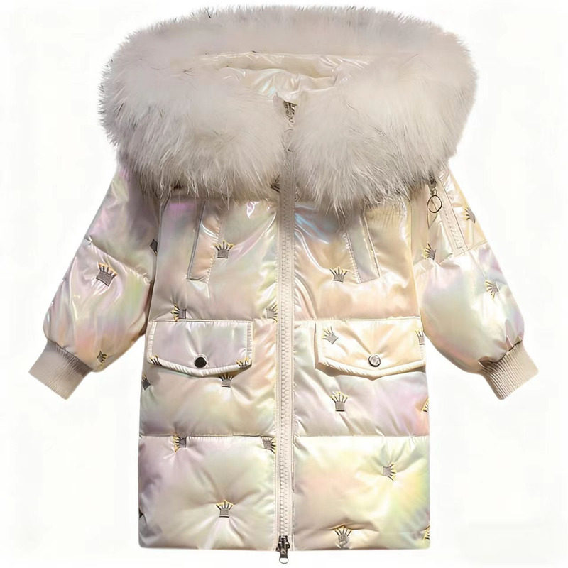 冬季童装免洗三合一羽绒服布料幻彩渐变防水布涤纶布免胆布面料