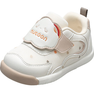 牧童杏运连连学步鞋女宝宝春秋软底透气网面童鞋婴儿鞋小女孩鞋子