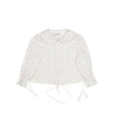 【ENG】Effet de Soleil娃娃领波点中长袖衬衫上衣女装新品26夏