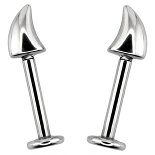 shinma 恶魔角小恶魔钉耳钉骨钉耳轮钉黑暗可爱辣妹甜酷穿刺饰品