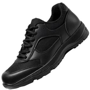 强人3515体能训练鞋男冬季保暖加绒户外登山鞋徒步鞋黑色通勤耐磨