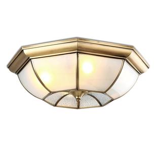 美式门厅吸顶灯户外防水欧式客厅卧室灯阳台灯过道灯走廊灯全铜灯