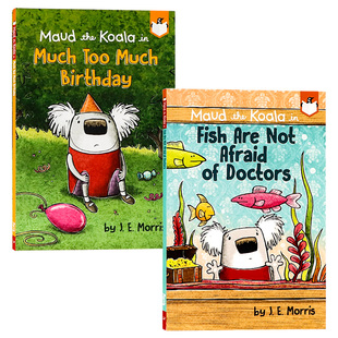 企鹅桥梁小读本 树熊墨德2册 英文原版绘本 Maud the Koala: Much Too Much Birthday 儿童幽默幻想故事 全彩漫画书 J.E. Morris