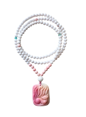 天然海洋有机宝石女王贝九尾项链