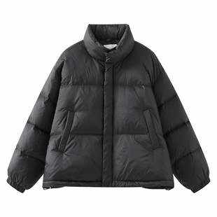 画风drawwind立领羽绒服女冬季90白鸭绒冬季小个子短款显瘦面包服