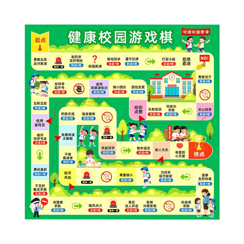 升级新品【健康校园飞行棋】