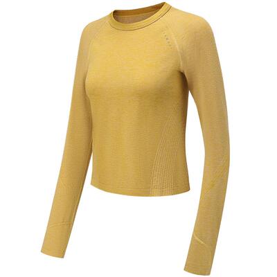 粒子狂热一体织长袖运动T恤