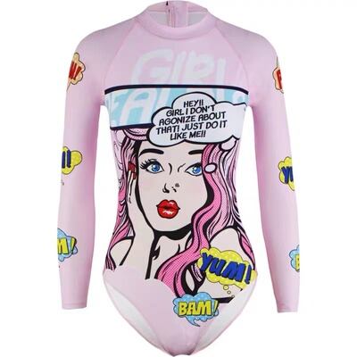 水母服女连体显瘦长袖防晒运动