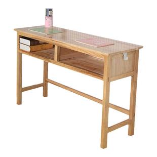 全实木双人写字台职工宿舍桌学生课桌椅家用学校免安装书桌办公桌