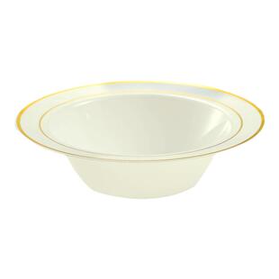 一次性餐盘深汤盘西餐具盘汤碗甜品碗水果盘子加厚航空盘聚会圆碗