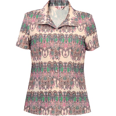 服饰翻领短袖衬衫老年人新品夏装