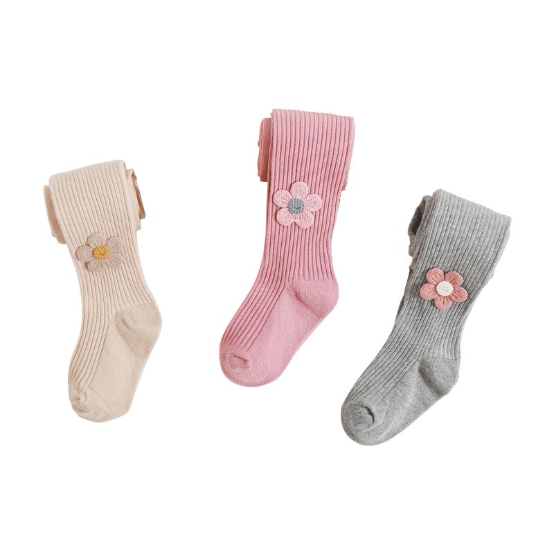 婴儿打底裤春秋夏季纯棉大PP儿童外穿薄款宝宝连体洋气女童连裤袜