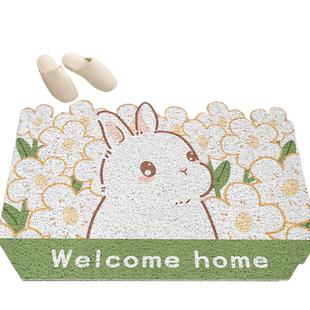 风与海丝圈小清新森系入户地垫进门地毯玄关耐脏门口脚垫可裁剪