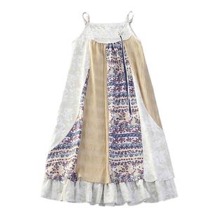 女童连衣裙夏季2025新款中大童波西米亚小女孩绝美公主裙儿童裙子