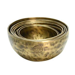 七音调套钵颂钵音钵尼泊尔手工佛音碗定制雕刻法海钵喜马拉雅铜磬