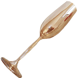 无铅水晶玻璃香槟杯电镀银色金色高脚杯红酒杯创意欧式样板间摆件