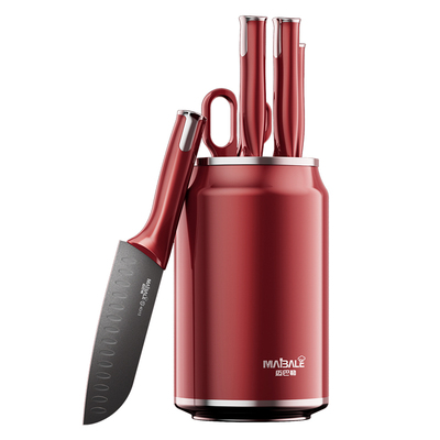 全新上市迈巴勒奢华钛刃具套装家用全套厨房组合抗菌菜刀不锈钢