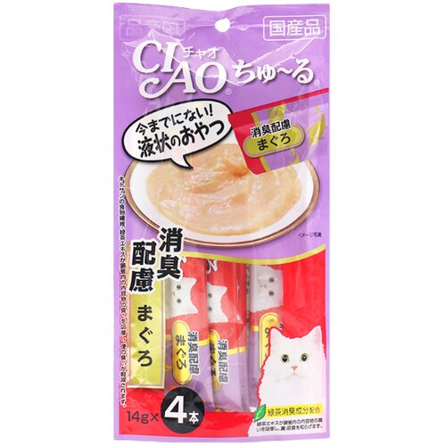 土猫宠物 伊纳宝猫零食 ciao啾噜妙好4支装 成幼猫咪液体肉条猫条