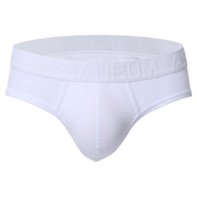 修身纯色透气提臀男士内裤