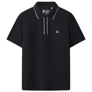 FILA 斐乐官方男子针织短袖POLO衫2025冬季新款时尚休闲基础上衣
