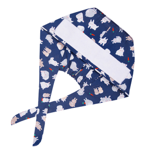 南欧鱼印花手术帽女纯棉手术室帽子男化疗帽包头帽外科护士工作帽