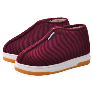 手工鸡婆鞋女式老棉鞋农村老年人加绒保暖防滑防摔包后跟棉拖鞋冬