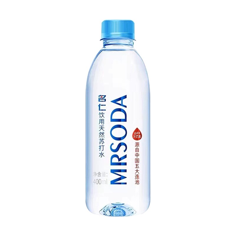 名仁饮用天然弱碱性苏打水整箱饮用水源自五大连池400ML*24瓶