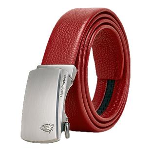 暇步士皮带男真皮自动扣高档头层纯牛皮腰带休闲百搭裤带简约商务