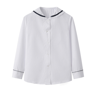 深圳校服礼服小学女生秋冬礼服制服白色长袖衬衫特版柔软亲肤棉