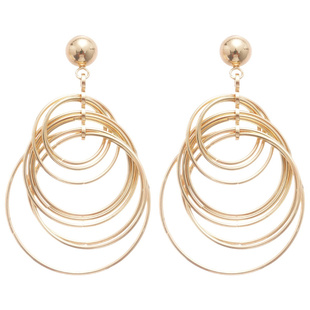 金色独特夸张大耳环高级感耳坠气质洋气长款2025新款浮夸耳饰女