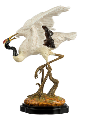 美式风丹顶鹤家居客厅装饰摆件