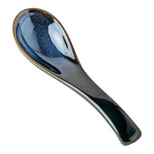 巷子尾〖星空窑变釉〗陶瓷勺子家用喝汤勺粥勺调羹吃饭勺厨房用品
