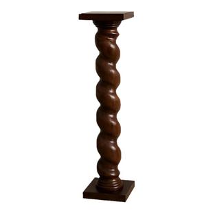 形上法式中古底座螺旋雕塑台柱子落地侘寂艺术摆件复古立柱装饰