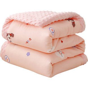 冬季加厚毛毯豆豆绒儿童秋冬盖毯被子幼儿园宝宝盖被婴儿冬天毯子