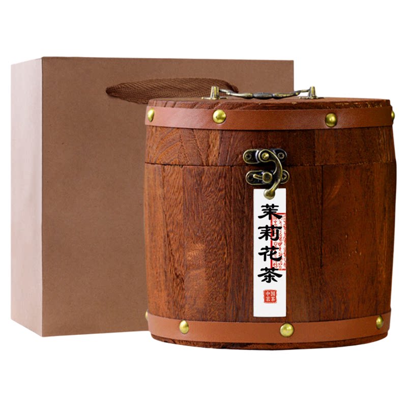 年货送礼高档木桶装茶叶礼盒批发